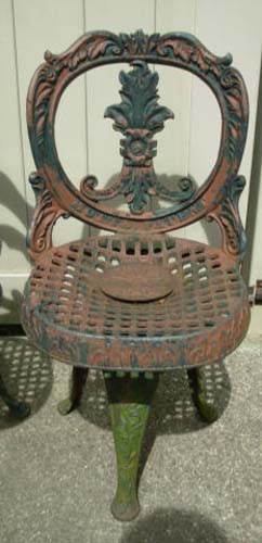 Antique Mott Cast Iron Chairs SOLD