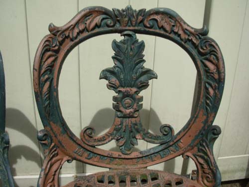 Antique Mott Cast Iron Chairs SOLD