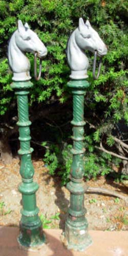 Hitching Posts, Cast Iron & a Pr SOLD