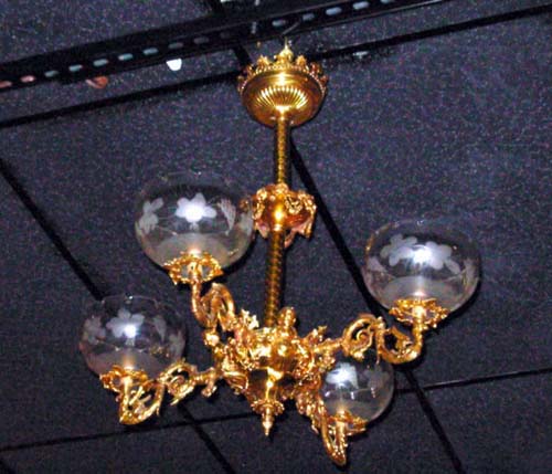 Victorian Rococco 4 Arm chandelier. Sold