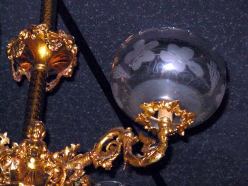 Victorian Rococco 4 Arm chandelier. Sold