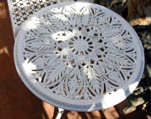 Table, Antique Cast Iron Rd SOLD