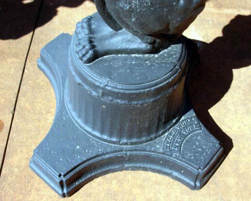 Urns,  Antique Figural Cast Iron Signed. SOLD
