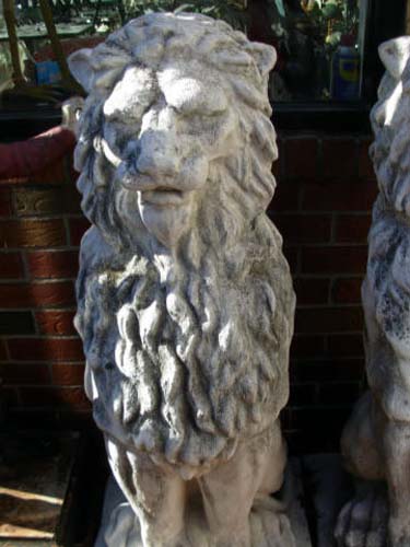 Stone lions a pair   SOLD
