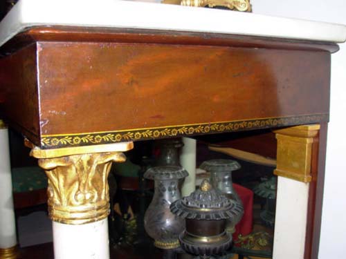Table:19thC Classical Stenciled Pier Table:
