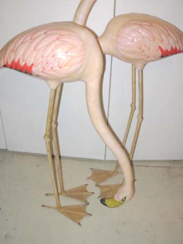Papier Mache Flamingoes SOLD