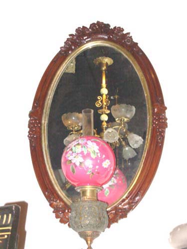 Mirror: Victorian Rose Carved Walnut sold
