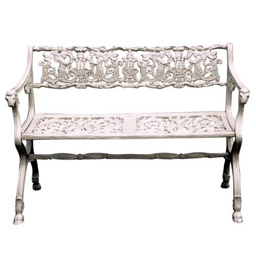 Bench,Cast Iron Bench w Angels SOLD