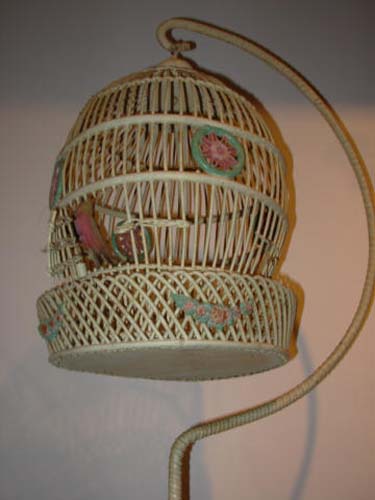 Antique Wicker Bird Cage