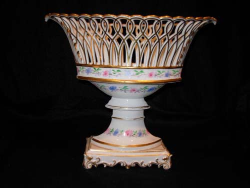 Compote: Old Paris Porcelain Basket
