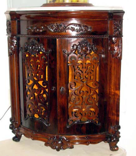 Cabinet, Meeks Sgd Rosewood  Rococo. SOLD