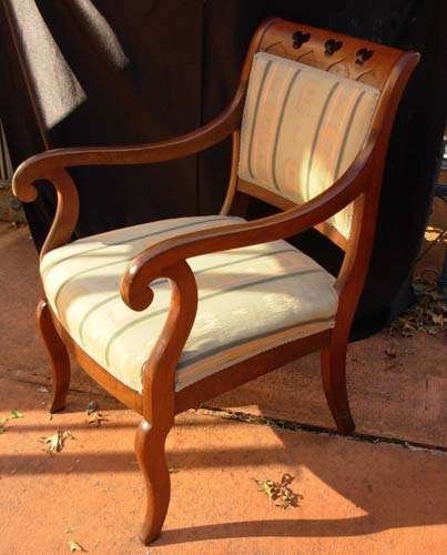 Gothic Revival Meeks Armchair.  SOLD