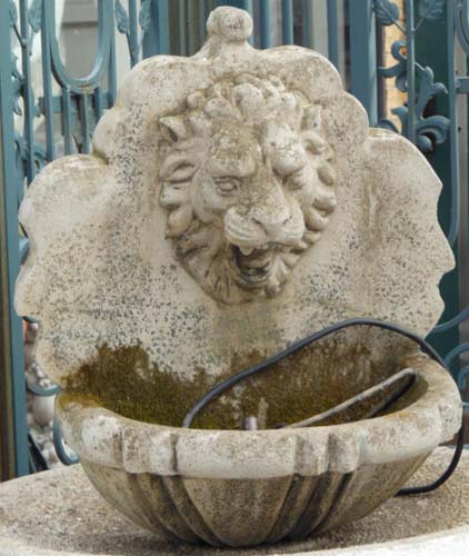 Garden  Fountain, Cast Stone Wall Fountain