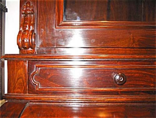 Victorian Rosewood Rococo Revival Secretary