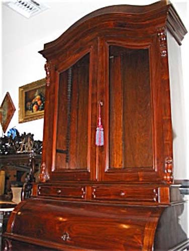 Victorian Rosewood Rococo Revival Secretary