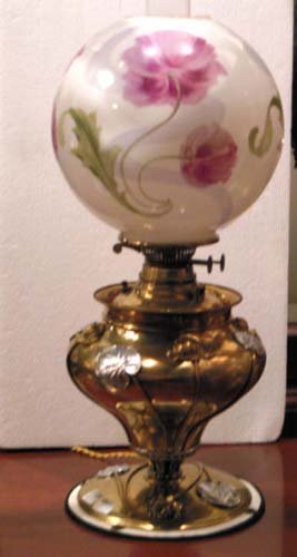 Lamp, B & H  Art Nouveau Kerosene Lamp