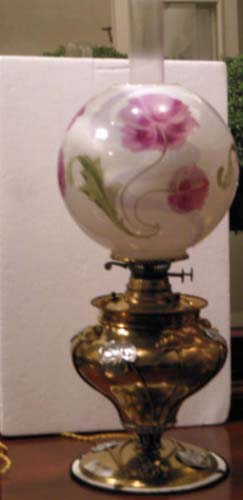 Lamp, B & H  Art Nouveau Kerosene Lamp