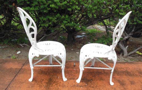 Garden Chairs, Coalbrookdale Cast Iron Chairs