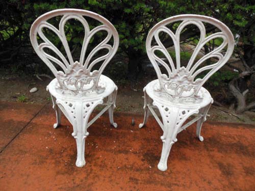 Garden Chairs, Coalbrookdale Cast Iron Chairs
