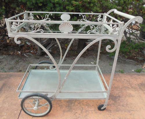 Tea Cart  by Molla with Seahorses SOLD