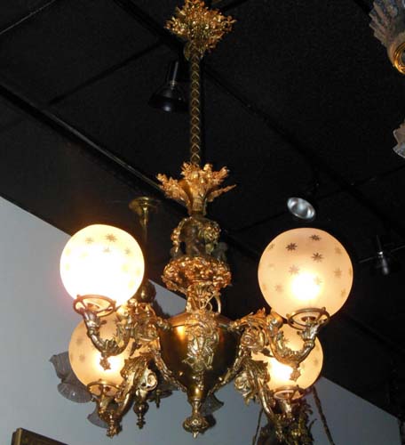 Rococco Revival 4 Arm Chandelier