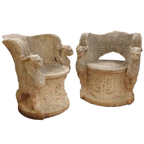 Antique Stone Tub Chairs SOLD