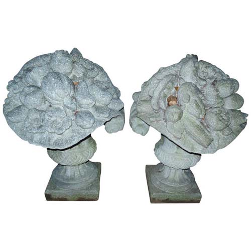 Flower Baskets, Cast Stone SOLD