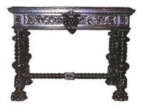 Horner Ornately Carved Victorian Table
