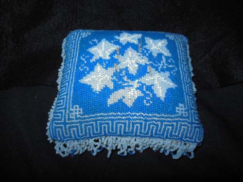 Bead Work Pillow Victorian