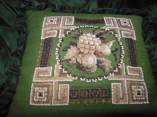 Victorian Bead Work Pillow