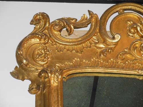 Mirror for Mantle. Gilt Rococo