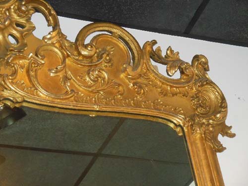 Mirror for Mantle. Gilt Rococo