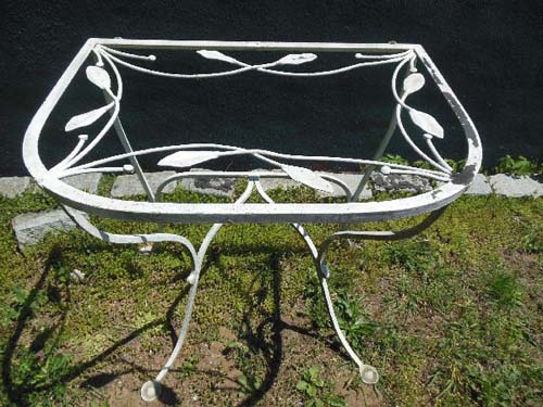 Table, Salterini vintage Wrought Iron console  SOL