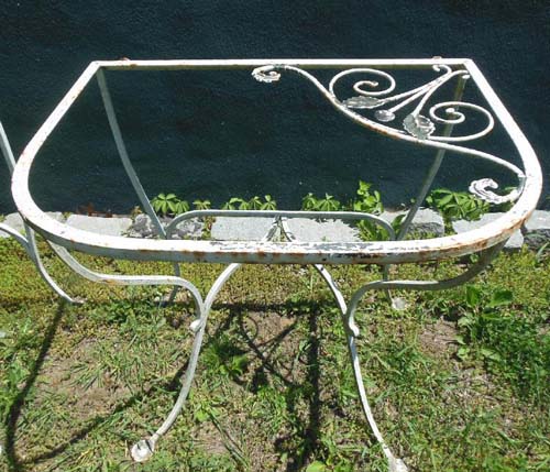 Table, Salterini  vintage Wrought Iron console SOL