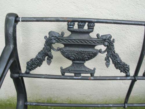 Bench & Chair,Regency Pattern, Cast Iron. SOLD