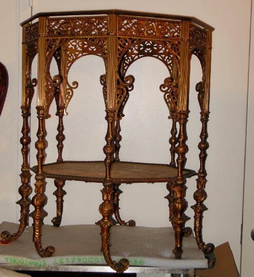 Table: Victorian Bronze & Onyx Octagonal table