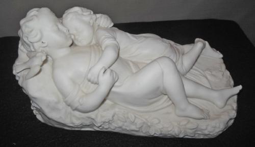 Parian Minton Figural Group of 2 children SOLD