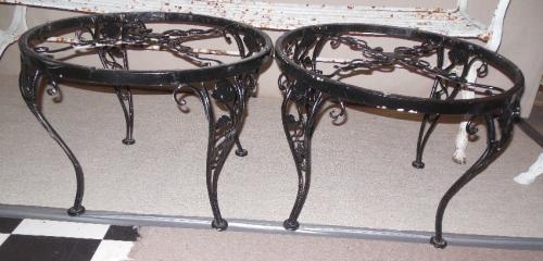 Vintage Woodard Chantilly Rose Rd End tables SOLD
