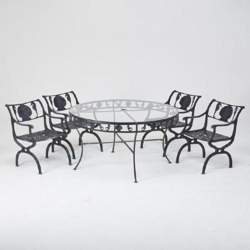 Molla Dining Set w Shells & Seahorses      SOLD