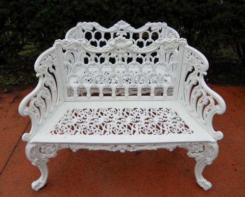 Cast Iron Gothic White House Garden Benches SOLD