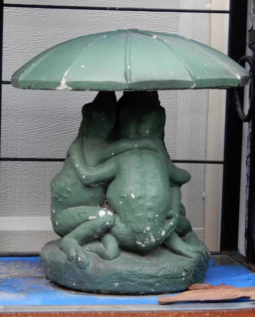 Frog Fountain cast stone