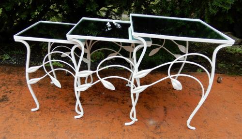 Salterini Nest of Tables, Lily pattern SOLD