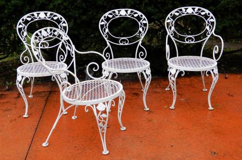 Woodard Chantilly Rose set of 4 chairs.     SOLD