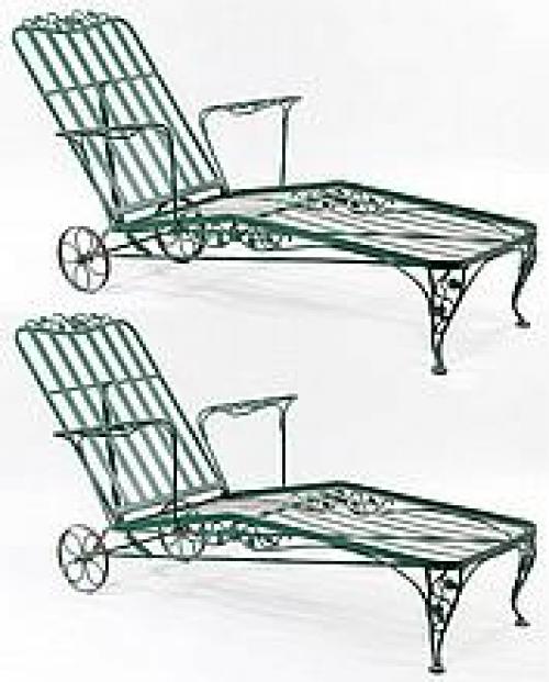 Chaise Lounges by Woodard Chantilly Rose a pr SOLD