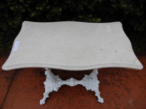 Cast Iron Victorian Marble top Garden table