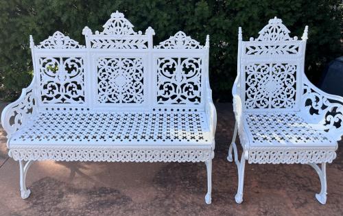 Timmes cast iron garden benches & chairs on Hold