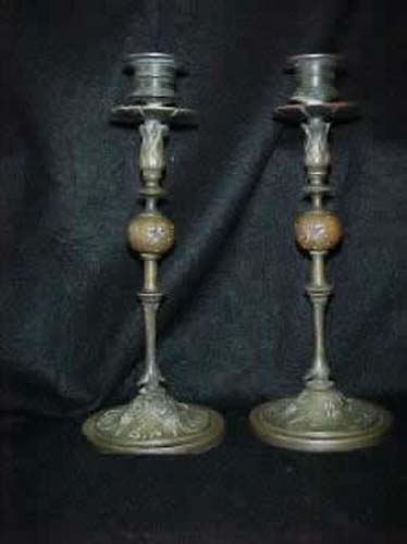 Victorian Brass Candlesticks Joan Bogart Antiques