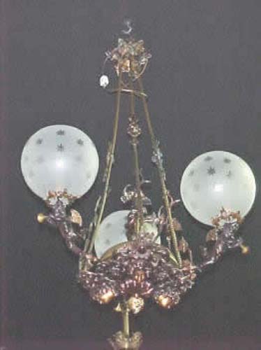 Antique American ArgandChandelier SOLD