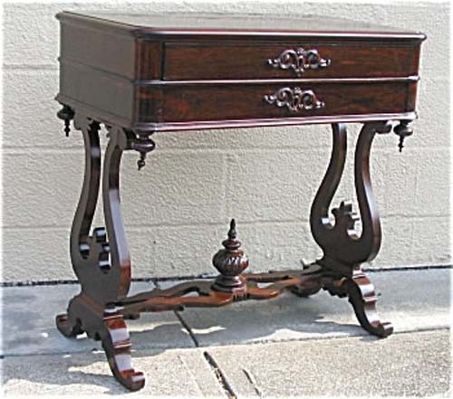Victorian Rosewood Sewing Table