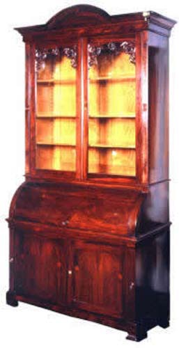 Victorian  Rosewood Cylinder Secretary SOLD